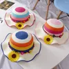 Cappelli a tesa larga Soft Fashion Travel Estate Protezione UV Girasole Cappello Panama Berretto da ragazza stile coreano Visiera parasole Bambini Paglia