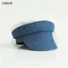 USPOP Brand Designer Fashion Autumn Winter Caps Women Mesh Yarn Newsboy Caps Flat Denim Caps AA220304320l