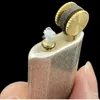 New Retro Ultra-thin Brass with Chain Grinding Wheel Ignition Creative Personalized Corgi Leg Kerosene Lighter Men's Gift