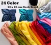 24 couleurs multifonctionnel Satin soie grand 90x90 cm carré uni nautique tête cou écharpe Wrap cou mouchoir bandeau 8646131