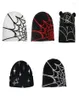 Berretti Y2K Beanie Spider Web Hat Knit Skullies Baggy Slouchy Skull4242870