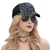 Ball Caps Summer unisex baseball czapka męska kobieta oddychająca czapka z siatką Damask Vintage Znakomity kwiatowy barokowy sport