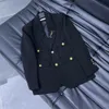 Veste blazer de styliste pour femmes, manteau, vêtements de style académique, nouveau haut noir publié printemps automne