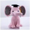 Party Favor Fast Delivery Elephant Toy Plush Doll Graduation Toys Doctoral Cap för Graduate Party Söta barn Baby Kawaii Drop Deliv Dho5G