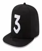 2017 Popolare possibilità il rapper 3 Cappello Berretto Nero Lettera Ricamo Berretto da baseball Hip Hop Streetwear Strapback Snapback Cappello da sole Bone5276565