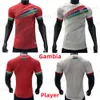 23 24 Soccer Jerseys Gambia Home Away Player Version Football shirt red white 2023 2024 Outdoor Sports kit uniforms maillot de foot kits camiseta futbol