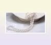 長い65quot 78mm本物の自然な白いアコヤ培養真珠ネックレスハンドノット8835295