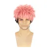 Jujutsu Anime Kaisen Cosplay Itadori Yuji Men's Short Wig Pink Anime Play-playing accessoire