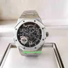 APS Factory Perfect Mens Watch 41mm Skeleton 15407 15407OR.OO.1220ST.01 Watches 904L Steel Transparent CAL.3132 Movement Mechanical Automatic Mr Wristwatches