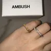 Ambush Rings ABS Ambush Super Fire Letter Ring 925 Silver Couple Fashion Brand Hip Hop polyvalent personnalisé