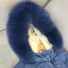 Women's Trench Coats NICE Large Natural Fur Hooded Winter Down Coat Women 90% White Duck Jacket Thick Warm Parkas Female Outerwear