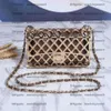 Mini sac carré de luxe en or évidé, sac à chaîne de styliste de mode en cuir de haute qualité pour femmes, sac à bandoulière à bandoulière unique, sacs de dîner, sac à main