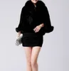 Women's Fur Faux Coat Mink Wedding Shawl With Sleeves