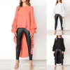 Women's Blouses Blouse Fashion Casual Loose Long Lantern Sleeve Tops And Spring Lady Irregular Chiffon Tunics