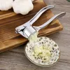 Fruit Vegetable Tools Garlic Press Crusher Mincer Kitchen Stainless Steel Smasher Squeezer Manual Grinding Tool Accessories 231212