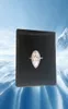 Sliver Band 18K Rose Gold Tear Drop CZ Diamond Ring com caixa original ajuste 925 prata anéis de casamento conjunto de jóias de noivado para mulheres8721254