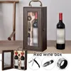 Emballage cadeau Boîte en bois laquée Emballage de vin rouge Sac général de haute qualité simple et double pour les fêtes d'amis 231212