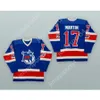 Anpassad 1973-74 WHA Tom Martin 17 Toronto Toros Blue Hockey Jersey New Top Stitched S-M-L-XL-XXL-3XL-4XL-5XL-6XL