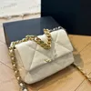 19 Stylish Women Shoulder Bag 20cm Leather Ringer Gold Hardware Metal Buckle Chain Handle Luxury Handbag Matelasse Chain Crossbody Bags Fashion Sacoche Candy Color