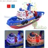 Bath Toys Baby Bath Toys Spray Water Swim Pool Bathing Toys For Kids Electric Boat Bath Toys With Light Music LED Light Toys for Baby Q231211