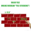 Muurstickers Vividtiles Dikker Schil en Plak Premium Tegels 3D Rood Festival Home Decor Sticker 5 Stuks Pack 231212