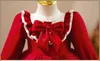 Mädchen Kleider Kinder Lolita Abendkleid Bogen Design Geburtstag Taufe Party Ostern Eid Rot Für Weihnachten A2052 231211