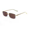 Klassische beliebte Männer Sonnenbrille Quadrat Kristall Leopard Dekoration Mode Frauen Design Brille Randlos Golddraht Anti-Blaulicht ant246A