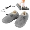 Slippers USB Elektrische verwarming Schoenen Pluche Elektrisch verwarmde voetwarmer Wasbare voetslipper Dames Heren Comfortabele koraalfleece sokken 231212