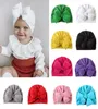 2021 Cute Infant Baby Knot Indian Turban Colorful Babies Donut Hat Solid Color Cotton Hairban for Kids Toddler Children Headdress6618995