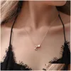 Pendant Necklaces 26 Intial Letter Alphabet Heart Pendant Necklace For Women Gold Sier Color A-Z Alphabets Necklaces Chain Fashion Jew Dhcra