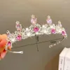 Hair Accessories 1PC Charmng Princess Crystal Tiaras And Crowns Headband Kid Girls Love Bridal Prom Crown Wedding Party Accessiories Jewelry