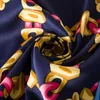 Scarves 130cm Silk Square Scarf Belt Tassel Print Woman Wraps Fashion Neck Gaiter Shawl Foulards Bandana Lady Hijabs