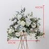 Nouveau 50CM 60CM soie Rose hortensia pivoines fleur artificielle boule centres de Table fête mariage fond décor Table boule florale