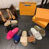 Designer-Hausschuhe, Nylon-Monogramme, Pool-Kissen, flache Mules, Herren- und Damen-Sandalen, Sunset, flache Komfort-Pantoletten, gepolsterte Vorderriemen-Hausschuhe, modische Slides, Sommerschuhe