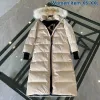 Piumino da donna di design goosie Parka Vera pelliccia di coyote invernale CG Canadian Mystiques Parka Piumino Giacche da esterno impermeabili giacca lunga esterna da donna