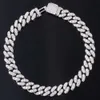 10mm Iced Out Pass Diamond Tester Vvs Moissanite Sieraden 925 Sterling Zilveren Ketting Armband Vrouwen Mannen Cubaanse Link Chain