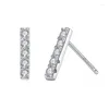 Boucles d'oreilles AB-EST-009 Lefei mode à la mode classique Moissanite lettre I boucle d'oreille pour les femmes S925 argent fête breloques cadeaux bijoux