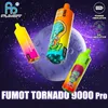 Original Randm Tornado 9000 Pro Puffs Puff 9K Pro engångscigaretter har 18 ml mesh spole 20 smaker vapes penna laddningsbara 850 mAh batteri RGB -lampor