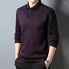 Herenpolo's Modemerk poloshirt voor heren met lange mouwen Warme herfst- en winterkleding Koreaanse stijl 2024 Fleece tops