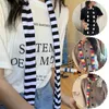 Scarves Fashion Clashing Striped Scarf Women Long Winter Warm Girls Gothic Punk Style Autumn Clothing Accessories