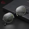 Lunettes de soleil SCOBER Retro Fashion Polygon Frame Intelligence Progressive Multifocal Commercial Reading Glasses Bifocal 1 1 5 2 238z