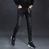 Jeans para hombres Versión coreana Jeans negros nobles para hombres Jeans elásticos delgados de alta calidad Jeans casuales de lujo ligeros Jeans callejeros con estilo sexy; Q231213