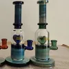 10.5 inç gümüş fumed galss bong percolator nargile 4 katlı ağır kase