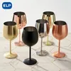 Verres à vin KLP Verre en acier inoxydable 18 oz Incassable Gobelet moderne et élégant pour gobelets à boire 231212