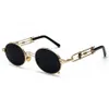 Solglasögon Fashion Style Metal Round Steampunk Men Retro Vintage Gothic Steam Punk Sun Glasögon för kvinnor sommar 2022Sunglasses2846