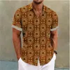 Chemises décontractées pour hommes 2023 Chemise d'été hawaïenne à manches courtes imprimé floral rétro manchette en plein air robe de mode designer 6 couleurs haut