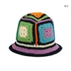 ベレー帽の夏の色マッチングかぎ針編みバケツハットレディーススプリング通勤キャンプホローデザインフィッシャーマンキャップ