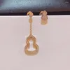 Dangle Earrings 2023 Classic Gourd Design Asimmetrical for Women Anniversary Giftsエレガントな絶妙な高品質の高級ジュエリー。