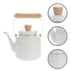 Ensembles de vaisselle Bouilloire japonaise Petit thé pour cuisinière Pot Théière de cuisine en céramique en vrac Portable Tanker émaillé