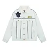 Drew Teddy Bear Lapel Fleece Plush Denim Jacket American Trendy Brand Unisex